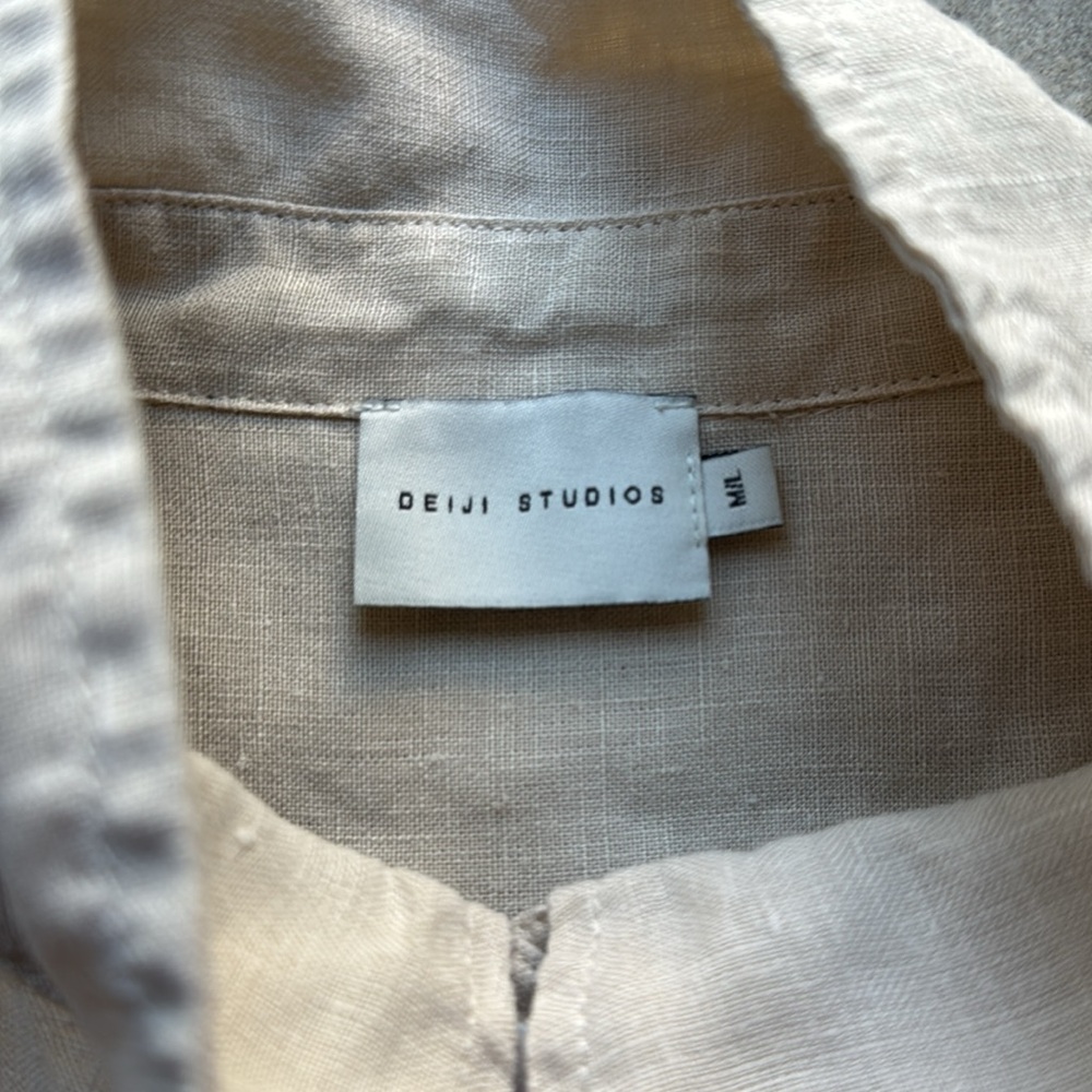 Deiji Studios Womens Linen Set Oatmeal M/L - Picture 9 of 12